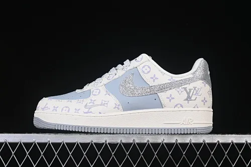 All categories Nk Air Force 1 Air Force series Nk Air Force 1 Low Air Force low top Nike Air Force 1'07 Low LV co-branded flash silver hook Air Force 1 low top casual sneakers DF0188-078